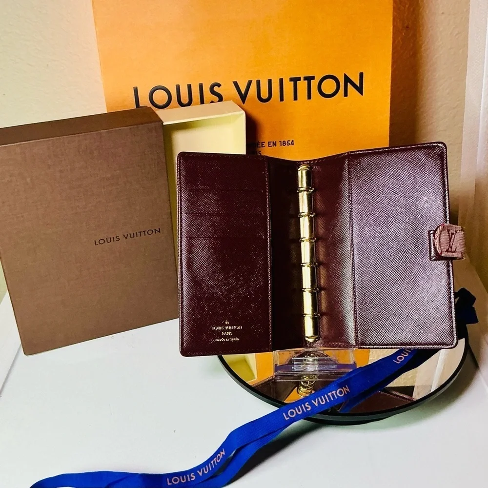 LOUIS VUITTON Cherry Authentic Monogram Mini Agenda Cerise W/Box & Dust Bag